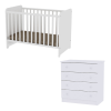  Lorelli Sweet Dream kiságy 60x120 + Komód - White