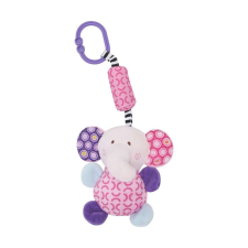 Lorelli Toys Campanula plüss babakocsi játék - pink elefánt bébijáték kiságyra