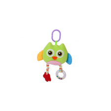 Lorelli Toys plüss játék tükörrel és rágókával - zöld bagoly bébiplüss