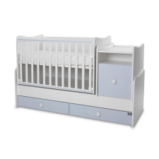 Lorelli Trend PLUS kombi ágy 70x165 - White Baby Blue kiságy, babaágy