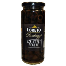  Loreto szeletelt fekete olivabogyó 430 g konzerv