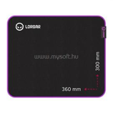 LORGAR Main 313 360x300x3mm fekete/lila egérpad (LRG-GMP313) egérpad