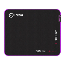 LORGAR Main 313 Egérpad Black/Purple (LRG-GMP313) egérpad