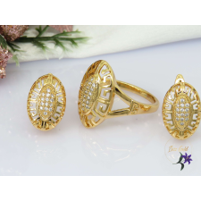  Lorral antiallergén szett gyűrű fülbevaló -18K ékszer szett