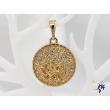  Lótusz virágos medál -18K medál