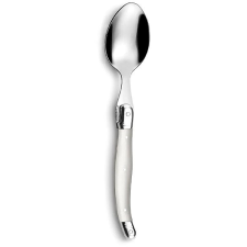 Lou Laguiole TRADITION evőeszközkészlet, 24 darab, gyöngyház tányér és evőeszköz