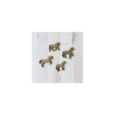 Lovak, 4db/cs. Mérete: 4-5 x 3-4 mm dekorációs kellék