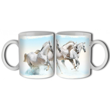  Lovas bögre, fehér lovak ajándéktárgy