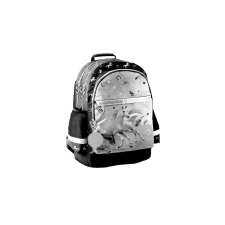  Lovas ergonomikus iskolatáska, hátizsák - 2 rekeszes - fekete-fehér (PP24KE-116) iskolatáska