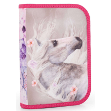 Lovas tolltartó klapnis, üres, Horse Romantic, fehér ló tolltartó