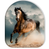 Lovas Wild Stallion formapárna, díszpárna 37x33 cm