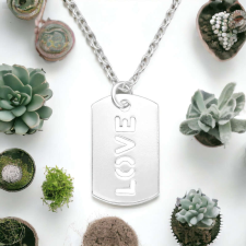  “LOVE” CÉDULÁN -  EZÜST NYAKLÁNC nyaklánc