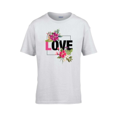  Love floral egyedi mintás gyerek póló
