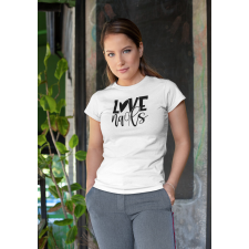  Love Nails fehér póló egyedi ajándék