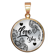  Love You medál lánccal vagy kulcstartóval nyaklánc
