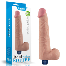 Lovetoy 10.5" REAL SOFTEE Rechargeable Vibrating Dildo(Flesh) vibrátorok