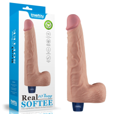 Lovetoy 10" REAL SOFTEE Rechargeable Vibrating Dildo(Flesh) vibrátorok