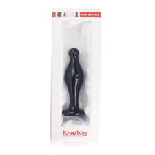 Lovetoy 4.5" Glass Romance Anal Plug Black anál