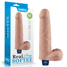 Lovetoy 9" REAL SOFTEE Rechargeable Vibrating Dildo(Flesh) vibrátorok