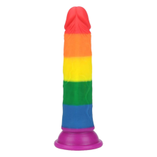 Lovetoy Prider - élethű dildó - 19cm (szivárvány) műpénisz, dildó