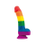 Lovetoy Prider - élethű likvid szilikon dildó - 19cm (szivárvány)