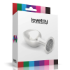 Lovetoy Rosebud Classic Metal Plug L - fém, vízálló anál dildó - 10 cm (ezüst-átlátszó)