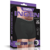 Lovetoy Strapon Shorts For Sex For Packing - szövet, szilikon boxer alsó O-gyűrűvel - dildó nélkül (fekete)