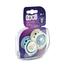 Lovi Dinamikus nyugtató cumi Night&amp;Day 18 hó+, 2 db (fiú) cumi