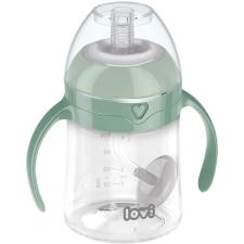 Lovi Első pohár szívószállal és nehezékkel, zöld, 150 ml itatópohár