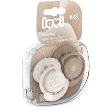 Lovi Harmony szilikon dinamikus cumi 6-18 m, barna 2 db cumi