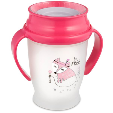Lovi ivópohár 360° JUNIOR 250 ml fogantyúval INDIAN - rózsaszín babaétkészlet