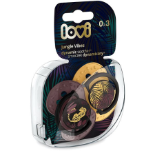 Lovi Jungle Vibes szilikon dinamikus cumi 0-3 m, sárga/piros 2 db cumi