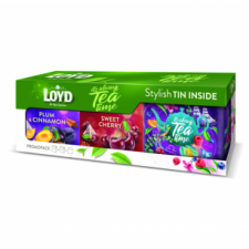 Loyd piramis gyümölcstea szilva-fahéj&meggy fémdobozzal ( 2x40 g) 80 g tea