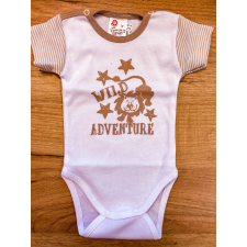 LP Rövid ujjú pamut filmnyomott body (86) - Bézs - wild adventure kombidressz, body