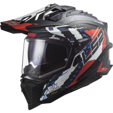 LS2 Enduro sisak LS2 MX701 Explorer C Kiterjeszti a fekete-kék-pirosat bukósisak