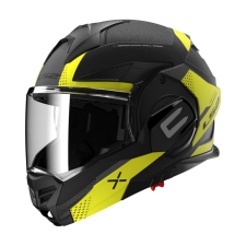 LS2 Flip sisak motorkerékpárhoz LS2 FF901 Valiant X Oblivion fekete-fluo sárga bukósisak