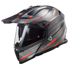 LS2 Helmets LS2 MX436 PIONEER EVO KNIGHT TITANIUM narancs bukósisak