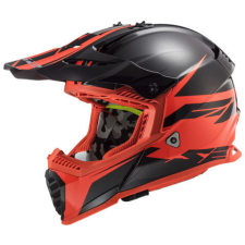 LS2 Helmets LS2 MX437 FAST EVO ROAR matt fekete piros bukósisak