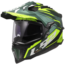 LS2 MX701 Explorer Spire enduro motoros bukósisak zöld-fluo sárga bukósisak