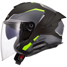 LS2 OF618 Verso II Air nyitott motoros bukósisak fekete-fluo sárga bukósisak
