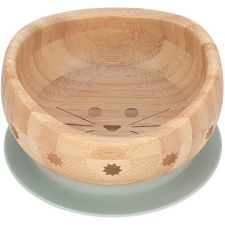 Lässig Bowl Bamboo Wood Little Chums cat babaétkészlet