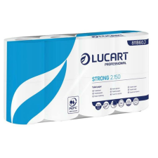 LUCART Toalettpapír, 2 rétegű, kistekercses, 8 tekercses, LUCART "Strong 2.150", fehér higiéniai papíráru