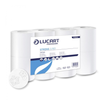 LUCART Toalettpapír 3 rétegű 150 lap/tekercs cellulóz hófehér 8 tekercs/csomag 3.150 Strong Lucart_811B59J higiéniai papíráru