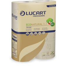 LUCART Toalettpapír, 3 rétegű, kistekercses, 27,5 m, LUCART "EcoNatural 6.3" barna fürdőszoba kiegészítő