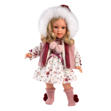 Lucia - élethű baba puha textil testtel - 40 cm élethű baba