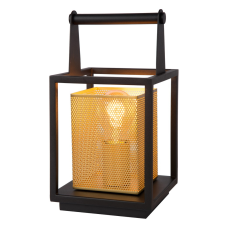 Lucide Sansa fekete-arany asztali lámpa (LUC-21522/01/30) E27 1 izzós IP20 világítás