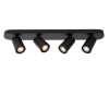 Lucide Xyrus fekete mennyezeti spotlámpa (LUC-23954/21/30) GU10 (ES111) 4 izzós IP20
