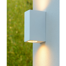 Lucide Zaro fehér kültéri fali lámpa (LUC-69800/02/31) GU10 2 izzós IP44 kültéri világítás