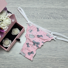 Lucifer Állítható pántos masni mintás TANGA női alsó