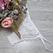 Lucifer állítható pántos tüll-csipke TANGA Fehér női alsó